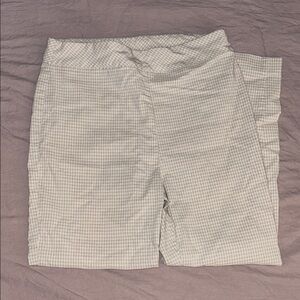 White & Beige Checkered Pants size M